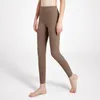 Active Pants Tight Nude Yoga Byxor Kvinnor borstat hår utan pinsamt linje med hög midja höftlyftning av sportkonditionskläder