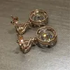 Stud Real 14K guld smycken örhänge kvinnor fina aros mujer oreja rosa örhängen för orecchini 14 k ros bizuteria 230727