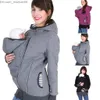 فساتين الأمومة 2020 الموضة نساء الأمومة مخطط الأطفال الحاملة هوديي سحاب معطف الحمل غطاء محرك السيارة