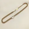 Modebrev 14K Gold Cuban Link Chain Necklace Choker för män och kvinnoälskare Gift Hip Hop Jewelry NRJ310T