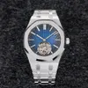 Мужские турбильона Mens Watch Automatic Movement Watch 41 -мм модные бизнес -часы Montre de Luxe для MEN284E