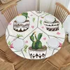 Nappe de Table Moderne Couverture Ronde Stretch Nappe Cactus Motif Décoratif À La Maison