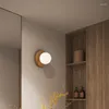 Wall Lamp Indoor Nordic Retro Cream Bed Head Bedroom Lighting LED Restaurant Modern Internal Sconces Wood Home Decoration Room Decor