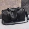 Bolsas Duffel Masculinas Qualidade Real Couro Viagem Bolsa de Bagagem Bolsa Feminina Bolsa de Viagem Casual Grande Fim de Semana