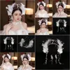 Other Fashion Accessories Bride Headwear 2023 Super Immortal Feather Crown Hair Tassel Set High End Temperament P Ography Jewelry Dr Otp0O