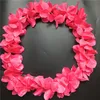 10pcs Hawaiian Leis Jumbo Ожерелья праздничная вечеринка гирлянда шелк цветок гавайи Leis Fancy Dress Party Hawaii Beach Fun284e