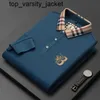 Ny grossist 2023 Autumn Winter Men's Polos 100% Cotton Polo Shirt Långärmad tee broderad höstverksamhet Casual Lapel Fashion Brand Hoodie Polo