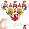 Juldekorationer 4cm 5cm 6cm 7cm 8cm 9cm 10 cm klar plastfyllningsbar boll transparent prydnad Baubles Creative Tree Decoration D otsso