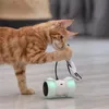 New Electric Pet Toy Manual Automatic Remote Control Smart Balance Car Led Bright Feather Cat Remote Control Car277W