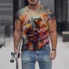 T-shirts pour hommes Vente Impression 3D Homme T-Shirt Tendance Été Loisirs Vêtements Hommes Tshirt Designer Surdimensionné