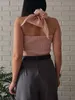 Zbiorniki damskie Cami Criss Cross Tank Summer Tops seksowna bez rękawów szyja kantar