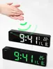 Väggklockor Display Alarm Week Desktop väggmonterad kontrolltid Datum Standing Snooze Decor Voice Temp Digital Home Clock Table