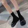 Botas Plataforma de invierno Botas de pie Zapatos de mujer Moda Deslice en las mujeres Suela gruesa Tacones altos Botas De Mujer Z230728