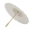 Snelle levering 50 stks Bruids Bruiloft Parasols Wit Papier Paraplu Beauty Items Chinese Mini Craft Paraplu Diameter 60 cm