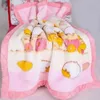 Blankets Swaddling Spring Autumn Winter Plush Kindergarten Small Blanket Cartoon Animal Baby born Double layer Thickened Warm Rug 230727