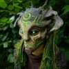 Outros artigos para festas Forest Green Spirit Mask Halloween Tree Old Man Assustador Horror Zumbi Fantasma Assustador Máscara Demônio Arrepiante 247C