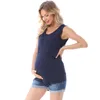 Maternity Tops Tees Nursing Vest Breastfeeding Tank Top Pregnancy Tshirt Lactation Sling Camisole Feeding Underwear 230728