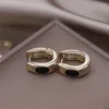 Hoop örhängen 14k guldpläterad korea design mode smycken enkel rund metall liten elegant kvinnors dagliga arbetstillbehör