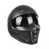 Motorcycle Helmets Carbon Fiber Pattern Scorpion Multi-purpose Combination Helmet Retro Cascos Moto Personality Half