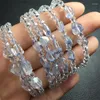 Bangle Natural Dumortierite And Facet Clear Quartz Malachite Stone For Jewelry Making DIY Energy Bracelet Gift 1pcs