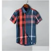 Men's Dress Shirts Luxurys Desingers Mens Business Casual Shirt Sleeve Stripe Slim Mascine Social Fashion Plaid M4Xl01 683616939 Dro Otyte