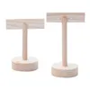 Jewelry Pouches Wood Organizer Holder Earrings Stand W/ Detachable Base Necklaces Bracelet Rack For Women Girls Bathroom NightStand Home