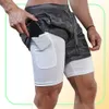 Running Shorts Camouflage Workout Men 2in1 Doubleck rapide Dry Gym Sport Fitness Jogging Sports Pant1252393