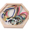 Charm Bracelets Bracelet Set 35cmnecklace Soft Pottery For Women Nationality Stainless Steel Beach Jewelry