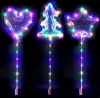 Ny LED Bobo Luminous Balloon Transparent 3M Colorful Lights Balls Christmas Wedding Party Decor Gifts Tree Unicorn Star Shape 0728