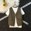 Gilet da uomo Uomo Estate Retro Baggy Moda giapponese Design senza maniche High Street Harajuku Adolescenti Tutti abbinano Ulzzang Studenti 230727