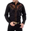 Chemises décontractées pour hommes printemps Western Vintage imprimé pour hommes à manches longues lâche Slim boutonné robe chemise Blouse hauts vêtements pour hommes