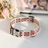 Collar de nailon personalizado para perro, nombre DIY, collares étnicos personalizados para perros, placa de identificación grabada para perros pequeños, medianos y grandes L230620