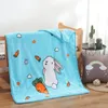 Blankets Swaddling Spring Autumn Winter Plush Kindergarten Small Blanket Cartoon Animal Baby born Double layer Thickened Warm Rug 230727