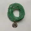 Charm Bracelets 6mm Prayer 108 Beads Tibetan Mala Bracelet Crystal Stone Necklace Quartz Jewelry Handmade Charms Om Lotus 1pc