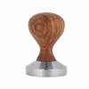 51 53 58mm Rosewood Poignée Café Tamper Espresso Poudre Plat Presse Marteau Café Tamper Grind Grinder Espresso Barista Outil T2070