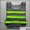 Reflective Safety Supply Wholesale High Visibility Vest Clothing Hollow Grid Vests Warning Working Construction Drop Deliver Deliver Dhxdz