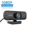 Webcams 1080P Volledige webcamcomputer Minicamera met microfoon Webcamera voor desktoplaptop Vergadering Live streaming