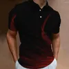 Polos Abstraction Polo Shirt Summer Casual Tee luźne krótkie rękaw 11 Outdoor Streetwear Camisetas Men Ubranie