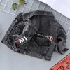 Ceketler erkek denim ceket moda marka tasarım çocuk kızlar jean ceket çocuklar bahar sonbahar dış giyim erkek spor kıyafetleri TZ332 J230728