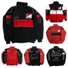 F1-Formel-1-Rennjacke Herbst und Winter, voll gesticktes Logo, Baumwollkleidung, Spot s309v