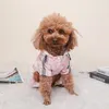 Roupa para cães Capa de chuva listrada reflexiva Casaco de chuva para animais de estimação pequeno respirável leve à prova de vento Chihuahua Pomeranian