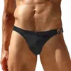 Heren Badmode Sexy Zwemmen Bikini Slips Voor Mannen Metalen Slot Zwembroek Gay Badpak Badpak Strand Shorts Mini slip Seobean 2023