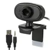 Webbkameror Webcam 480p Web Camera med mikrofonklipp för skrivbordsmöte online -klasser Videoströmning R230728