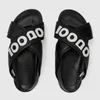 Luxury italienska märke B22 Designer Sandaler Nya män och kvinnor Anti Slip Slippers äkta läder Flat Bottom Tjock Sole Par Casual Slippers för strandutsläpp
