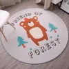 Circular Carpet Mat Swivel Chair Computer Cushion Basket Cradle Cushion Bedside Carpet For Children's Bedroom Living Room Flo3095