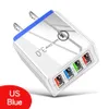 Sıcak Satış 5V 3.1A Cep Telefonu Şarj Cihazı 4 Port USB Şarj Cihazı Adaptörü İPhone Android için USB Duvar Şarj Cihazı