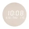 Настенные часы светодиодные цифровые температуры часов дата времени многофункциональное дисплей безмолвные бухга
