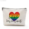 Astucci per cosmetici Custodie LGBT Gift Gay Pride Makeup Bag Cosmetic Bag We Are All Human Equality donna Portafogli uomo porta carte telefono Z230731