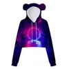 Heren Hoodies Bear Ears Cropped Sweatshirt Vrouwen Trui Sexy Mode Hoodie Sportkleding Trend 23