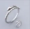 2kl3 Bangle Designer Bracelets Luxury Silver Torque Bamboo Bone for Women Adjustable Serpentine Full Diamonds Bracelet 3 Colours Casual Par